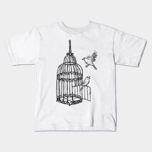 Bird cage image Kids T-Shirt